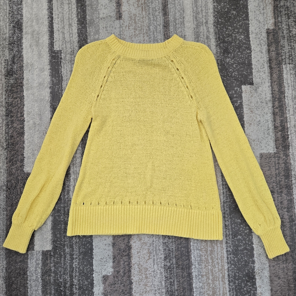LOFT Yellow Crew Neck Sweater
